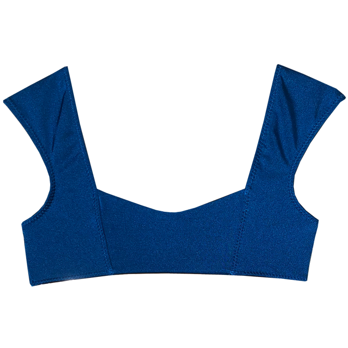 Jenny top in glossy blue