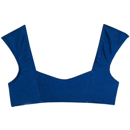 Jenny top in glossy blue