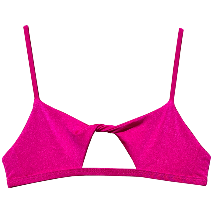 Maria top in glossy pink