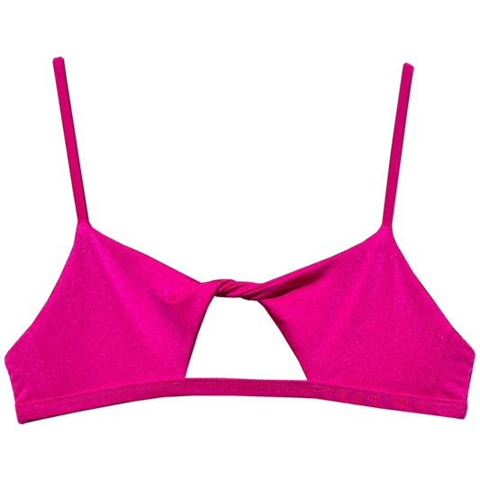 Maria top in glossy pink